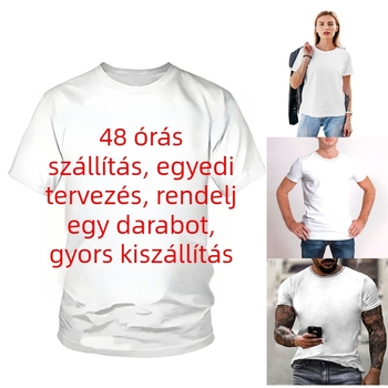 3D digitális nyomtatású sportos póló, retro etnikus mintával, laza szabású, kerek nyakú, tej-selyem anyag