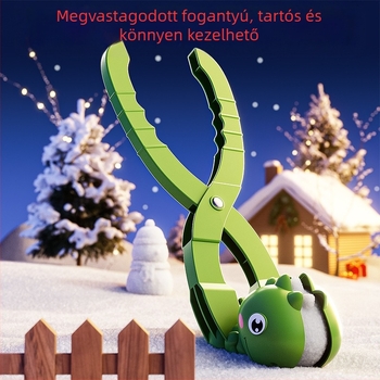 Hógolyó-klip játék – ABS anyag, hógolyó-klip funkció, variánsok: Hóember, Dinozaurusz, Egyszarvú, Medve, Piros Szív, Sárga Kacsa; 7–14 éveseknek