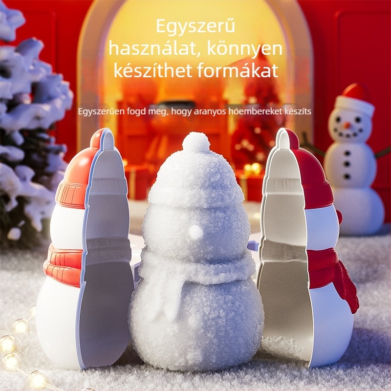 Hógolyó-klip játék – ABS anyag, hógolyó-klip funkció, variánsok: Hóember, Dinozaurusz, Egyszarvú, Medve, Piros Szív, Sárga Kacsa; 7–14 éveseknek