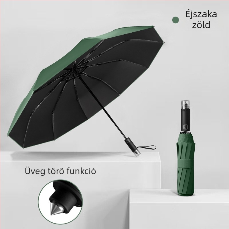 Reklám esernyő 10 bordás acélszerkezettel, automata nyitás-zárás, ütésálló vászon, logó nyomtatás lehetséges