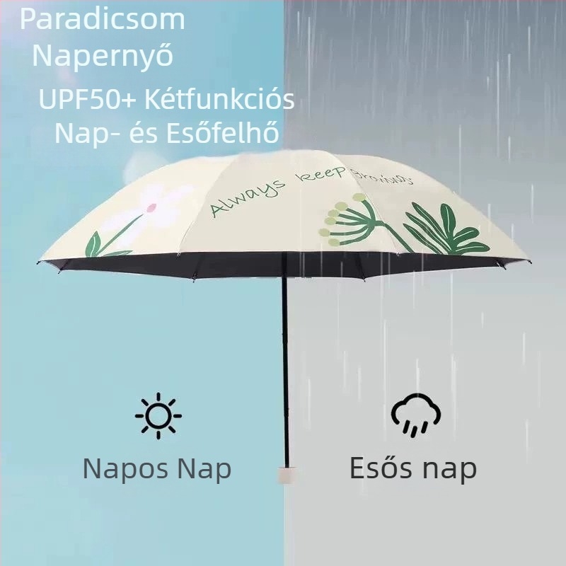 Napernyő UV-védelem UPF50+, acélváz 8 bordával, poliészter 210T anyag vinil bevonattal, kézi nyitás-zárás, felnőtteknek