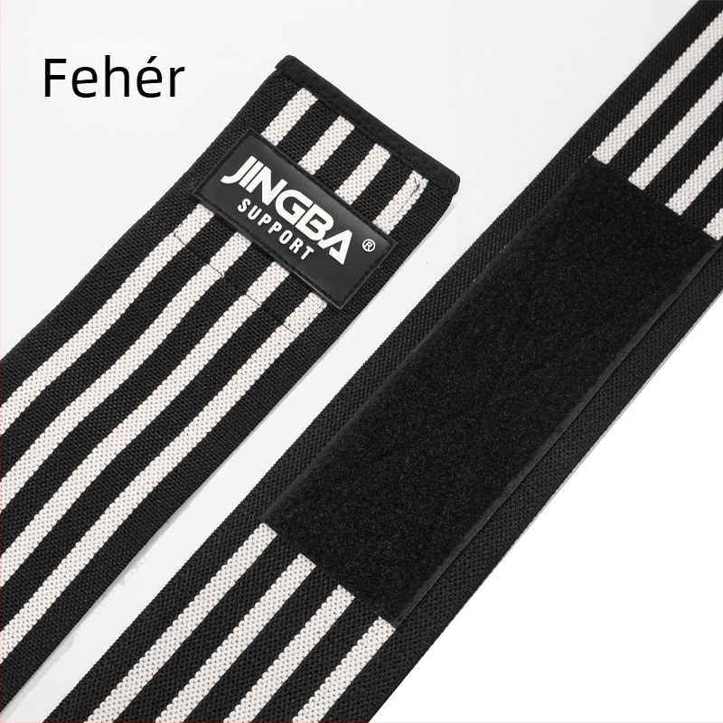 JINGBA SUPPORT térdvédők, nylon-spandex anyag, pántos térdvédő, csúszásmentes, edzéshez guggoláshoz és súlyemeléshez