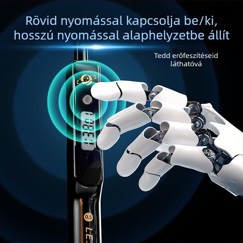 Vizsgára szánt időzítő zselés toll, kihúzható mechanizmussal, műanyag test és hegy, nyomógombos zárás
