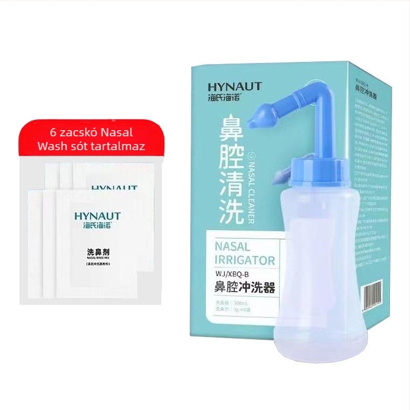 Hai shi hai nuo nazális öblítő készülék, orvosi felhasználásra; sóoldattal kompatibilis; újrahasználható; sterilizálási módszer: nazális öblítés; 3 éves érvényesség.