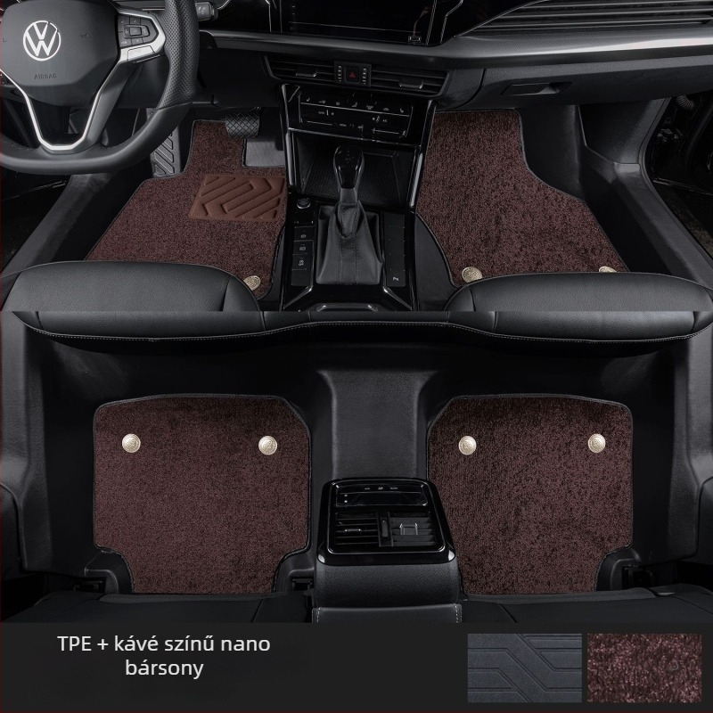 Passat 2025-ös padlószőnyeg készlet küszöbmegoldással, ötüléses konfigurációhoz, logó nyomtatás, termékkód 6823H886815Z14