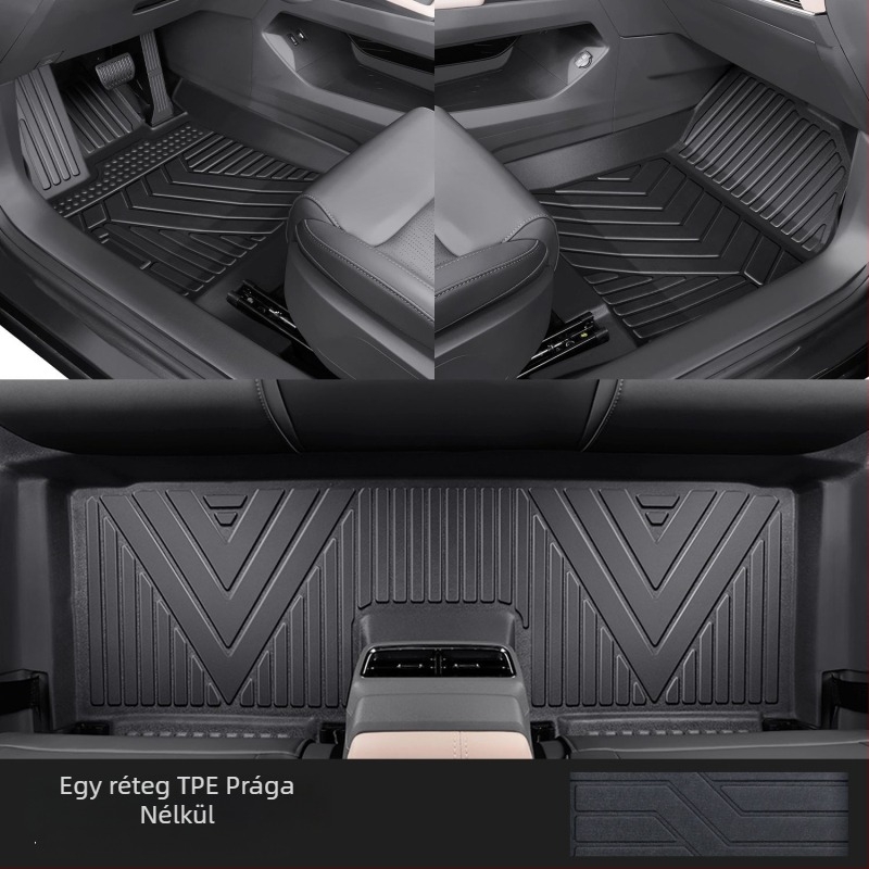 Passat 2025-ös padlószőnyeg készlet küszöbmegoldással, ötüléses konfigurációhoz, logó nyomtatás, termékkód 6823H886815Z14