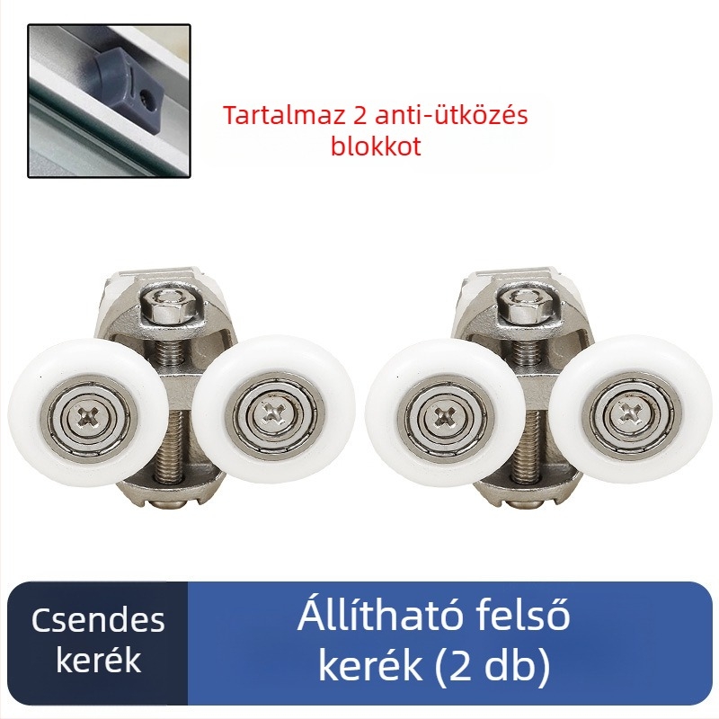 Zuhanyajtó csúszó készlet — ívelt sín, 304 rozsdamentes acél, precíziós öntés, modern egyszerű stílus