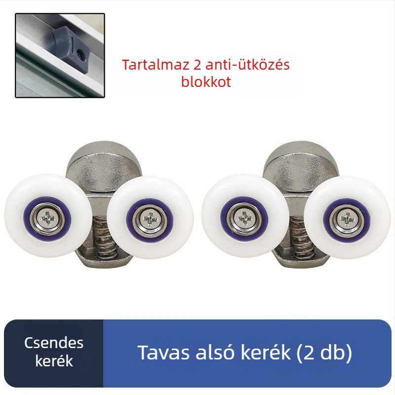 Zuhanyajtó csúszó készlet — ívelt sín, 304 rozsdamentes acél, precíziós öntés, modern egyszerű stílus