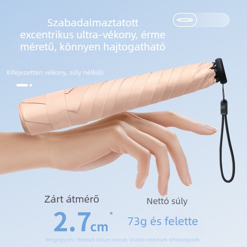Magic Rabbit ceruza alakú esernyő, 73 g, japán stílus, rostos bordák, alumínium nyél, Impact anyagú vászon, kézi nyitás/zárás, UV védelem UPF50+
