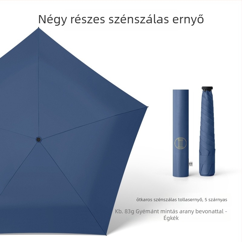 Magic Rabbit ceruza alakú esernyő, 73 g, japán stílus, rostos bordák, alumínium nyél, Impact anyagú vászon, kézi nyitás/zárás, UV védelem UPF50+