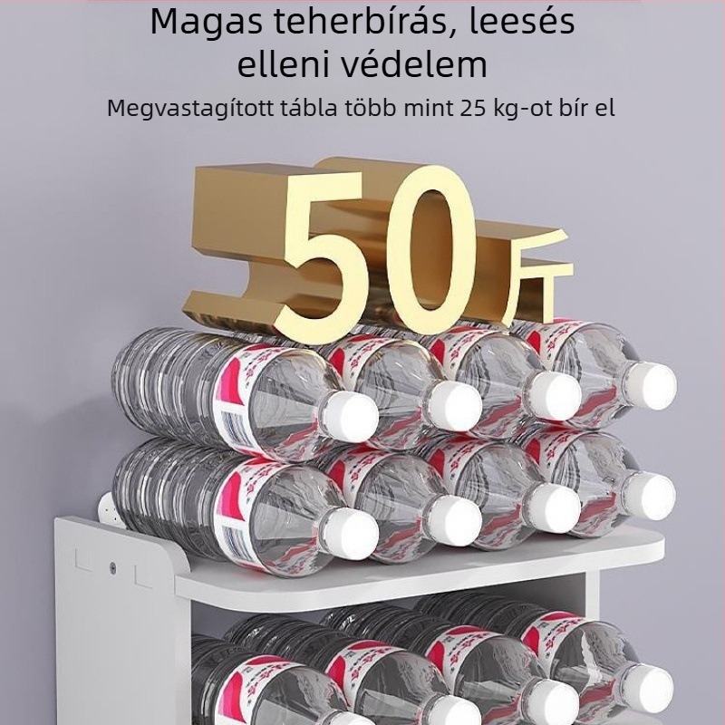 WiFi falra szerelhető televíziós tároló, set-top box és router számára, fúrás nélkül
