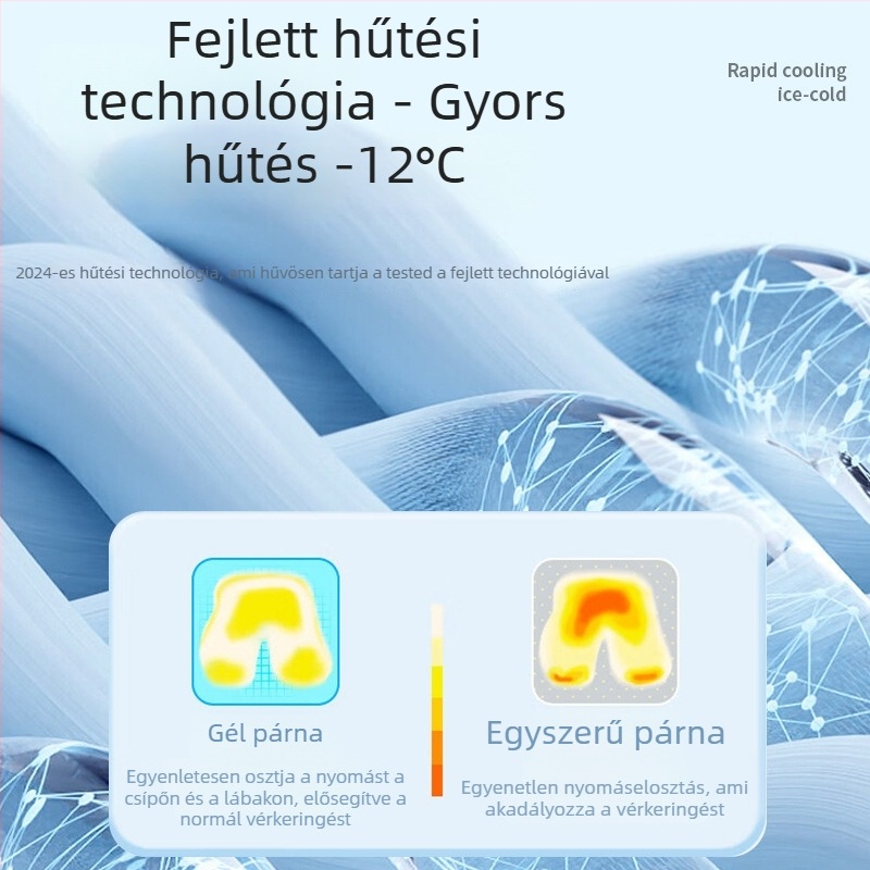Ice Pad hűtő párna irodai székre — PVC anyag, jégkristály töltőanyag, testreszabható