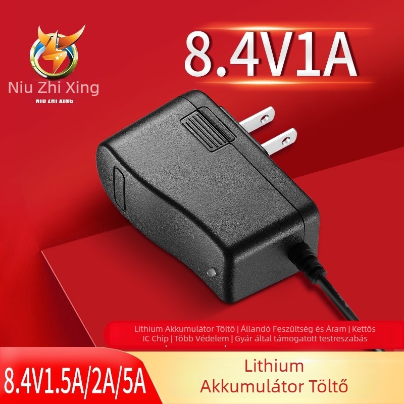 2S 18650 lítium akkumulátor töltő elektromos szerszámokhoz, kimenet 8,4V, bemenet 100-240V, töltési áram 1A