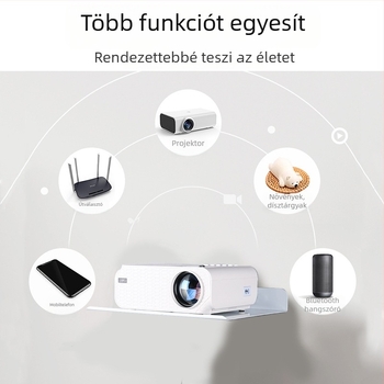 Falihoz szerelhető, fúrás nélküli tárolórekesz TV-s set-top boxhoz, projektorhoz és megfigyelő kamerákhoz
