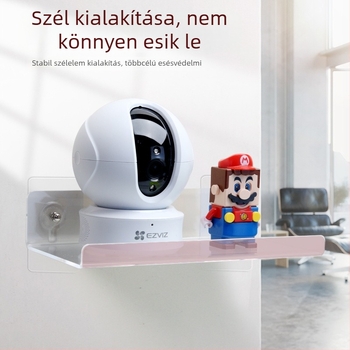Akril falra szerelhető kamera polc, mozgatható tartó, modern minimalist stílus