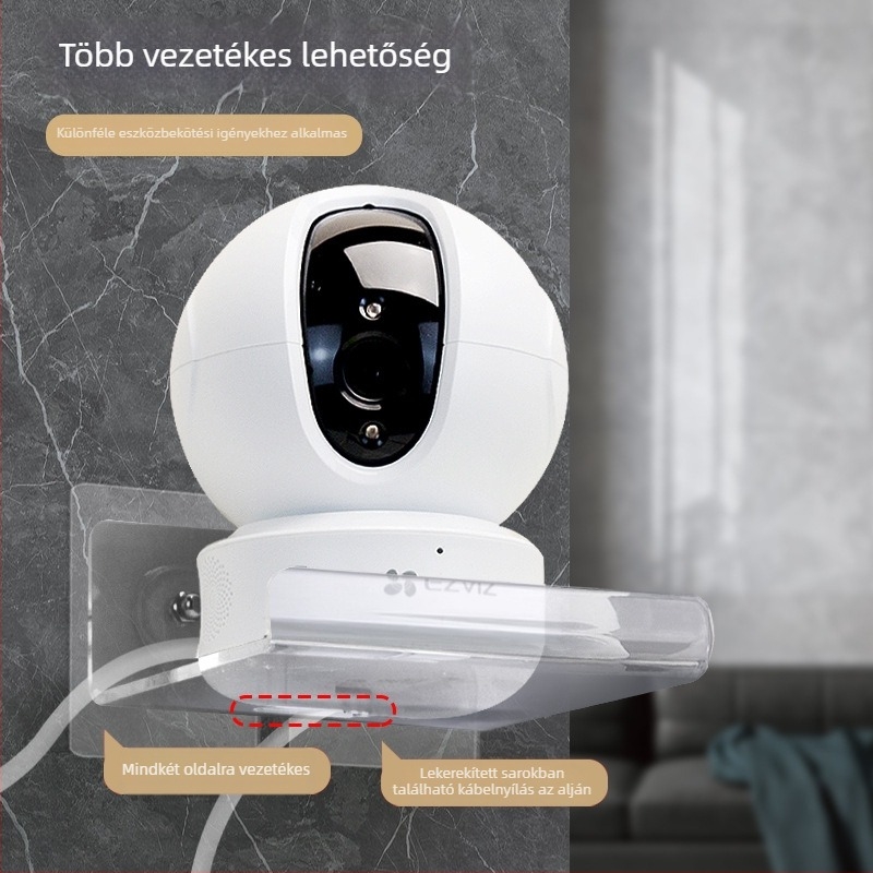 Akril falra szerelhető kamera polc, mozgatható tartó, modern minimalist stílus