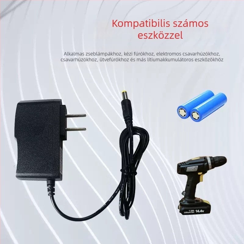 2S lítium akkumulátor töltő, 8,4V 3A, bemenet 100–240V AC, 18650 cellákkal kompatibilis