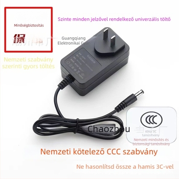 Li-ion akkumulátor töltő, többszörös feszültség 5V/8.4V/12.6V/16.8V/21V, bemenet AC100–240V, CCC tanúsított