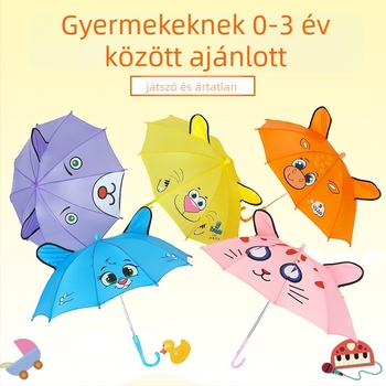 Rajzfilmszereplős gyerekeknek mini esernyő tánc rekvizitumhoz – 8 acél bordázatok, kézi nyitás, műanyag fogantyú, poliészter 170T vászon