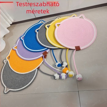 Állatbarát fészek: macska alvó matrac, macska ágy, karmoló deszka, hűsítő matrac és pamut kötél játék — tartós, minden évszak használható