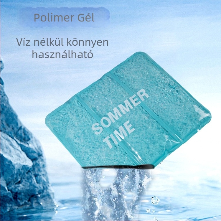 PVC anyagú hűtőpad, töltés jégkockákkal, súly 1120 g, testreszabható