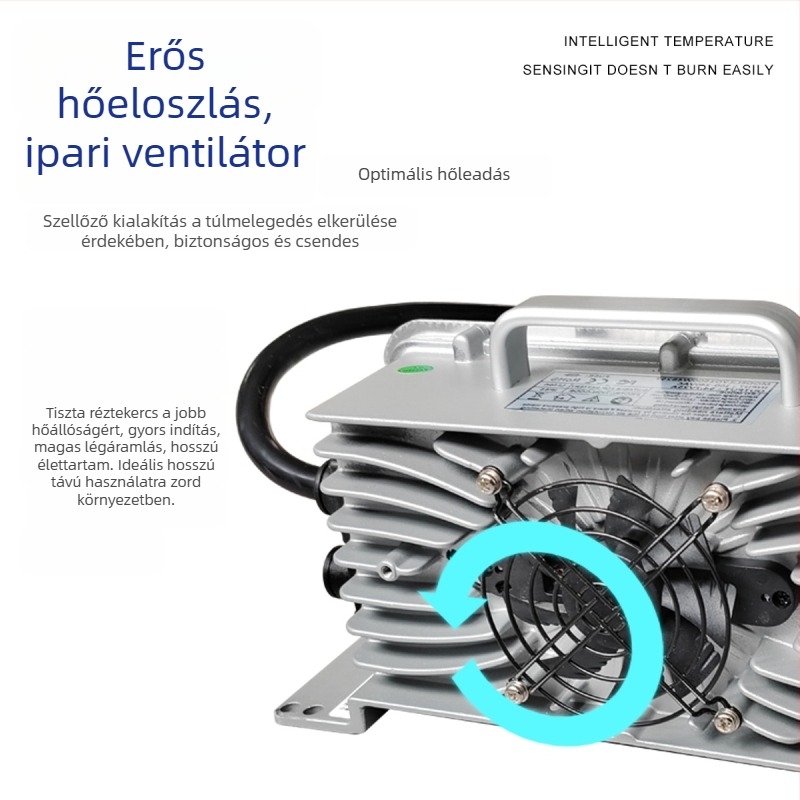 LiFePO4 akkumulátortöltő, bemenet AC 90-240 V, kimenet DC 36,5 V 15 A, tanúsítványok FCC RoHS