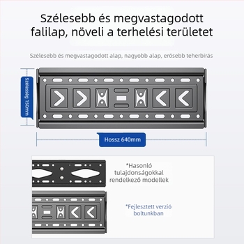Univerzális falra szerelhető tévétartó, egyszerű falikészülék, anyag: Egyéb