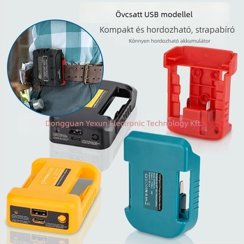 USB-s övcsat 18V lítiumakkumulátorokhoz (18V • 3A • CE)