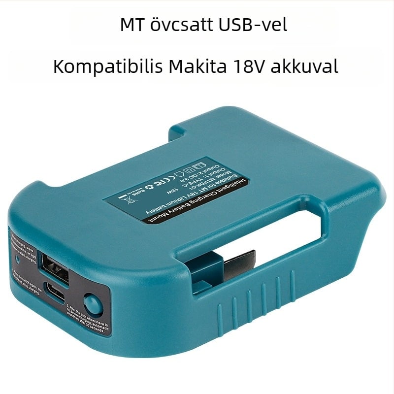USB-s övcsat 18V lítiumakkumulátorokhoz (18V • 3A • CE)