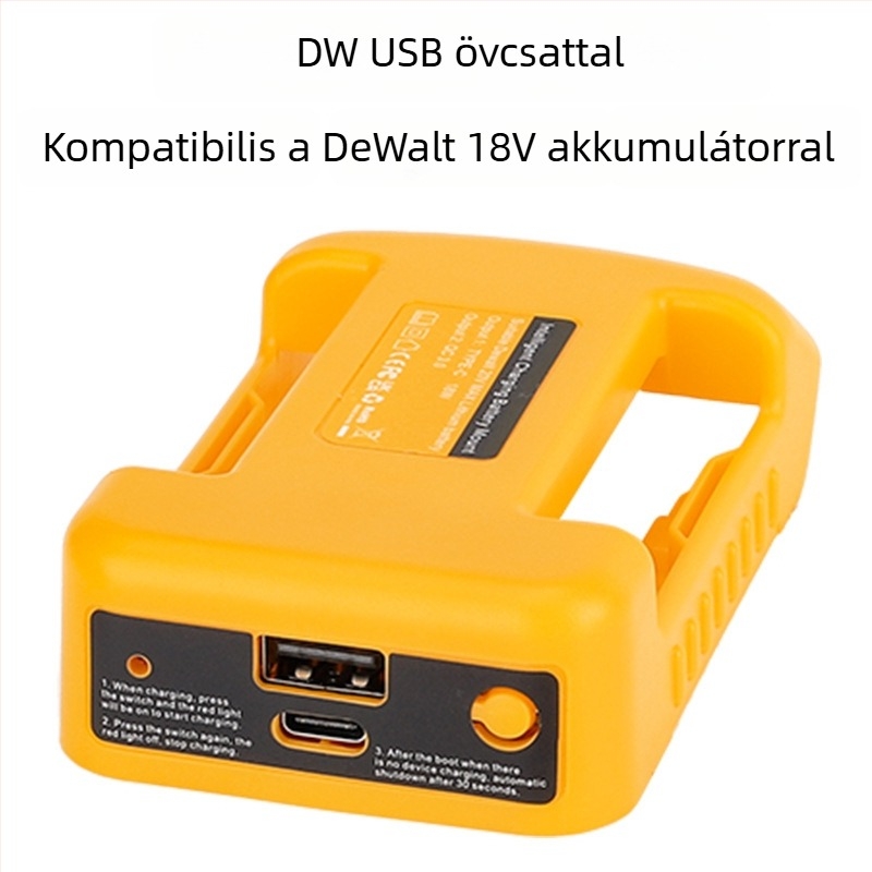 USB-s övcsat 18V lítiumakkumulátorokhoz (18V • 3A • CE)