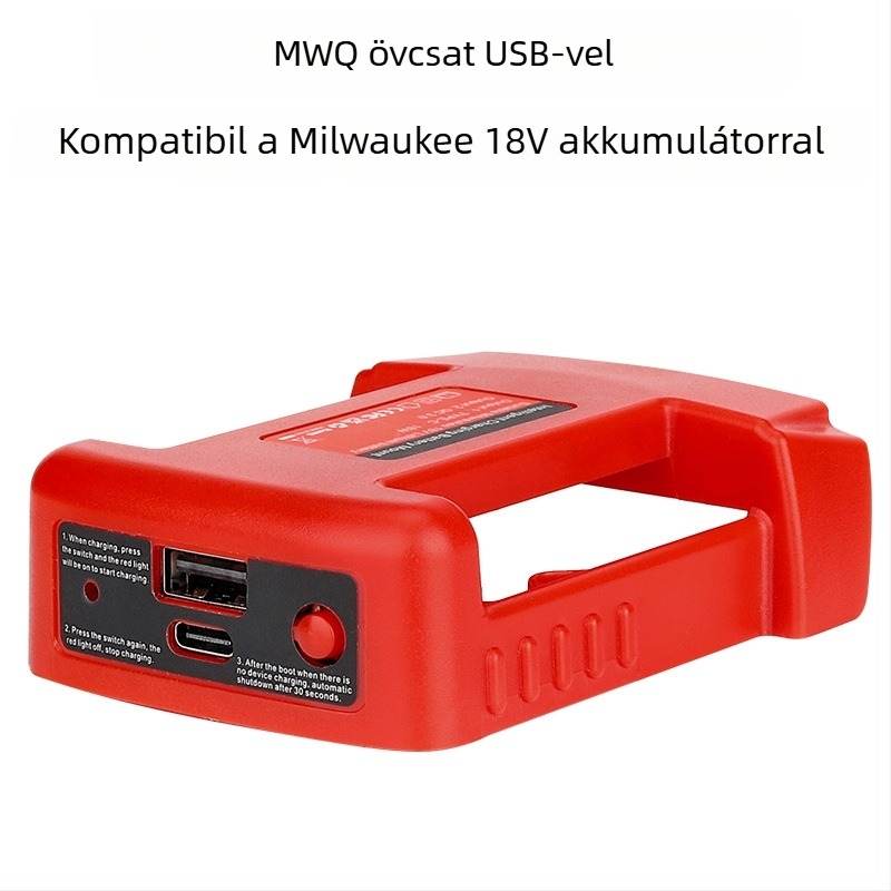 USB-s övcsat 18V lítiumakkumulátorokhoz (18V • 3A • CE)