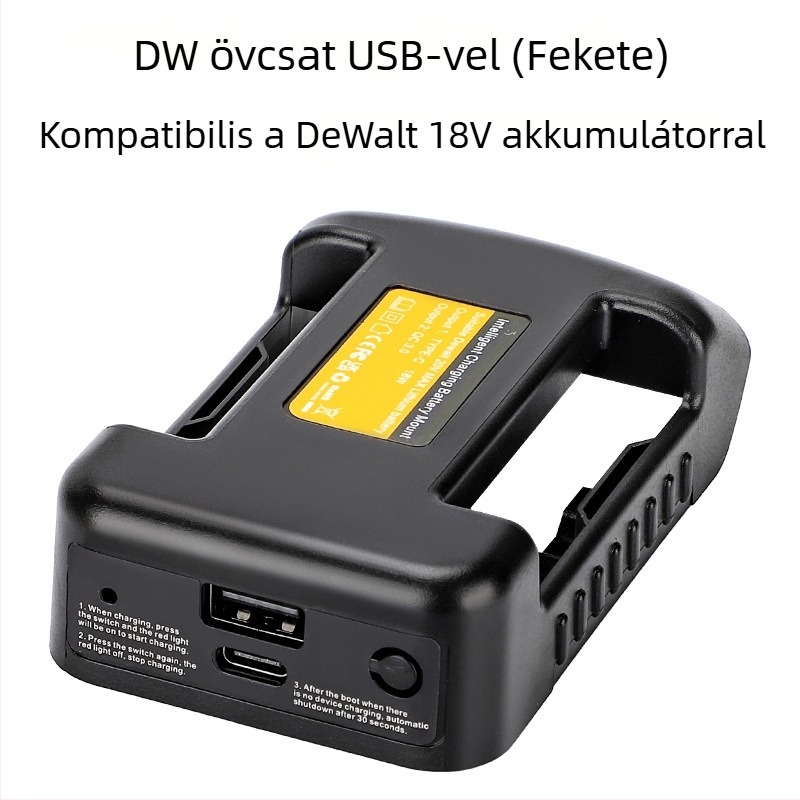 USB-s övcsat 18V lítiumakkumulátorokhoz (18V • 3A • CE)