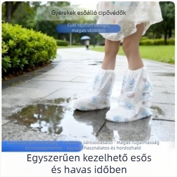 Gyerekeknek szóló vízálló, magas szárú csúszásgátló és kopásálló cipővédők