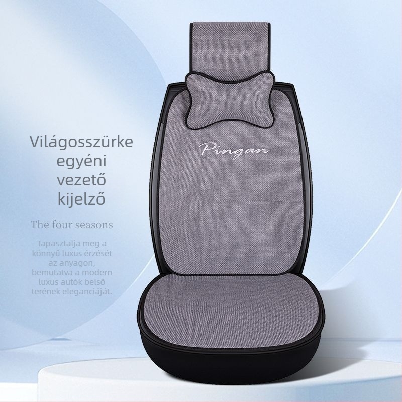 Autóülés alátét – sík dizájn, bársony töltet, lychee szemcsés bőrfelület, négy évszakos univerzális, szellőztető funkció