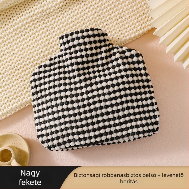 Vízfeltöltéses melegvizes palack – nagy sűrűségű PVC, 200 g, fűtés vízzel történő feltöltéssel, modern minimalista stílus