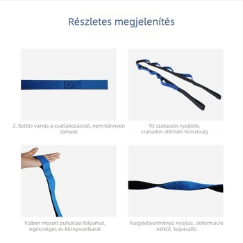 Iyengar jógaöv - Nem elasztikus kötött nyújtó szalag (polieszter-pamut) Lajin és nyújtáshoz