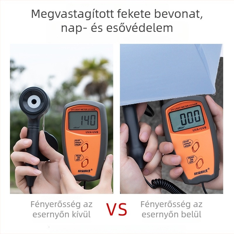 Ívelt fogantyújú mini összecsukható esernyő, zsebméret, UV védelem UPF50+, fekete bevonat kupola, manuális nyitás-zárás, kültéri használatra.