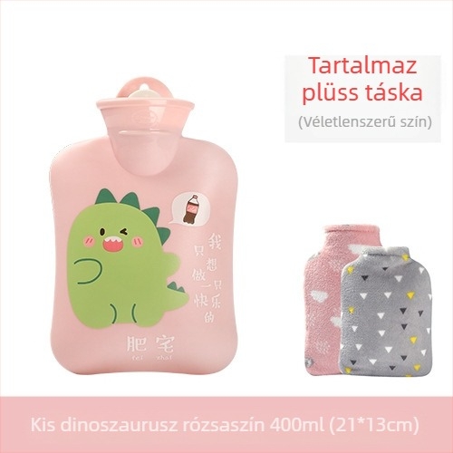 PVC anyagú vízzel töltött forróvíz-palack; fűtés víz töltésével; kézre és hasra alkalmas; forró/hideg kettős használat; súly csomagolással: 269/373 g
