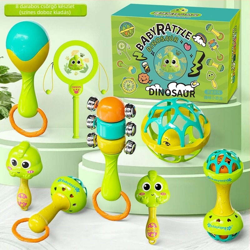 Baba rattle – oktató játék 0–3 éveseknek, műanyag; csomagolásban doboz; fejleszti a kéz- és szem koordinációt, érzékelést, hallást, látást