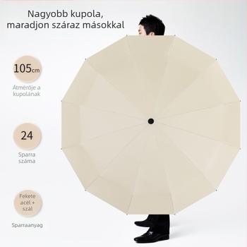 24 bordás reklám esernyő, automata nyitás-zárás, UV védelem UPF>50, logó nyomás elérhető