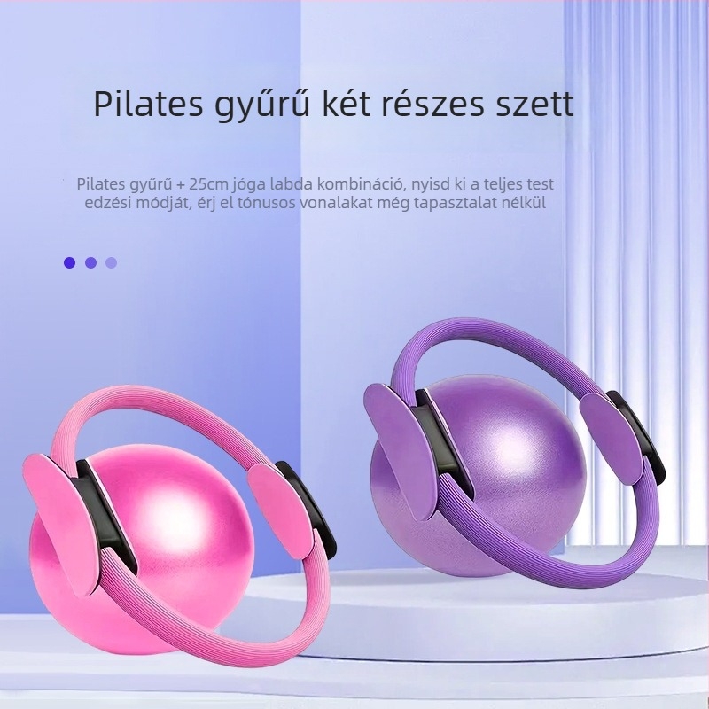Pilates kör és jóga labda szett otthoni edzéshez, medencefenék izom edző, 380 g