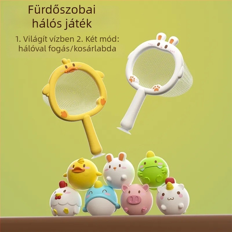 Fürdőszobai vízi játék: fénylő állat, úszó világítás, műanyag, 20×2×13, 0–3 éveseknek