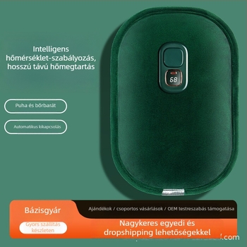 Víz-töltésű melegítő palack flanel anyagból, robbanásbiztos a nemzeti szabvány szerint, automatikus kikapcsolás, digitális kijelző, fűtés víz injekcióval