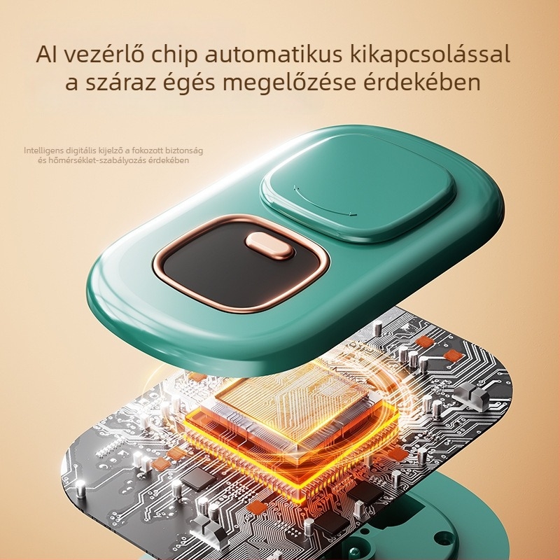 Víz-töltésű melegítő palack flanel anyagból, robbanásbiztos a nemzeti szabvány szerint, automatikus kikapcsolás, digitális kijelző, fűtés víz injekcióval