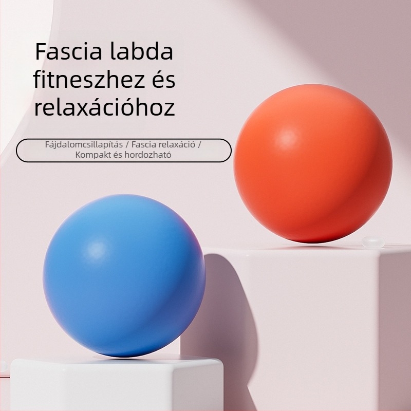 Szilikon jóga labda – Szilárd fascia labda Pilateshez és talpmasszázshoz, beltéri edzés, 150 g