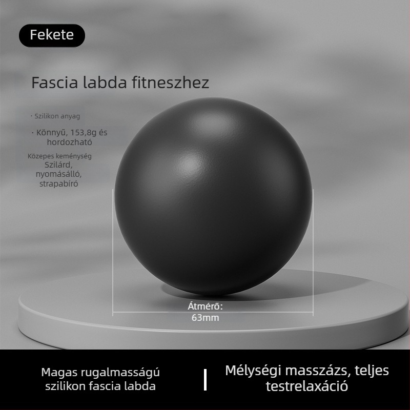 Szilikon jóga labda – Szilárd fascia labda Pilateshez és talpmasszázshoz, beltéri edzés, 150 g