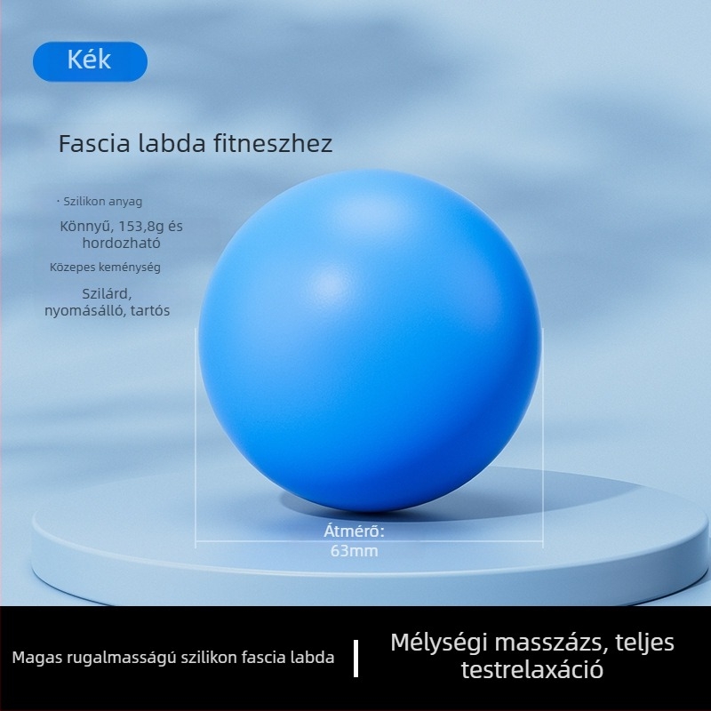 Szilikon jóga labda – Szilárd fascia labda Pilateshez és talpmasszázshoz, beltéri edzés, 150 g