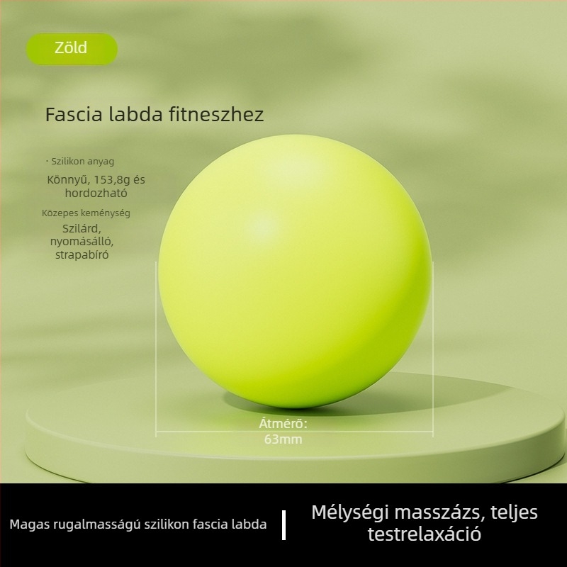 Szilikon jóga labda – Szilárd fascia labda Pilateshez és talpmasszázshoz, beltéri edzés, 150 g