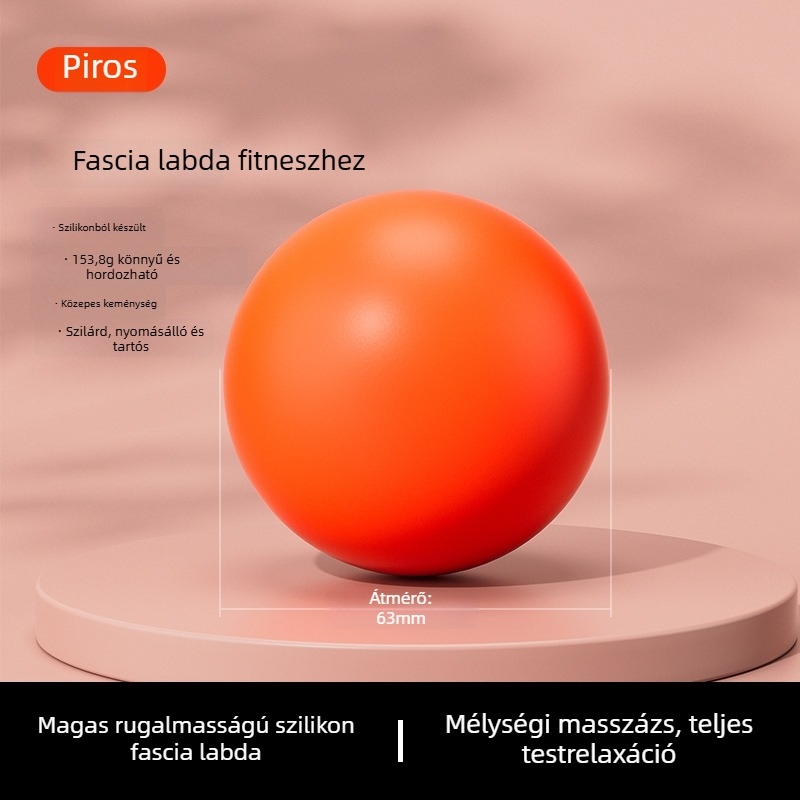 Szilikon jóga labda – Szilárd fascia labda Pilateshez és talpmasszázshoz, beltéri edzés, 150 g