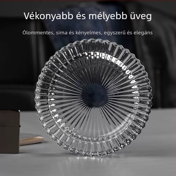 Hamutál üvegből, vastag, átlátszó kristály dizájnnal, négyszögletes vagy kerek forma, otthoni használatra — Edinger